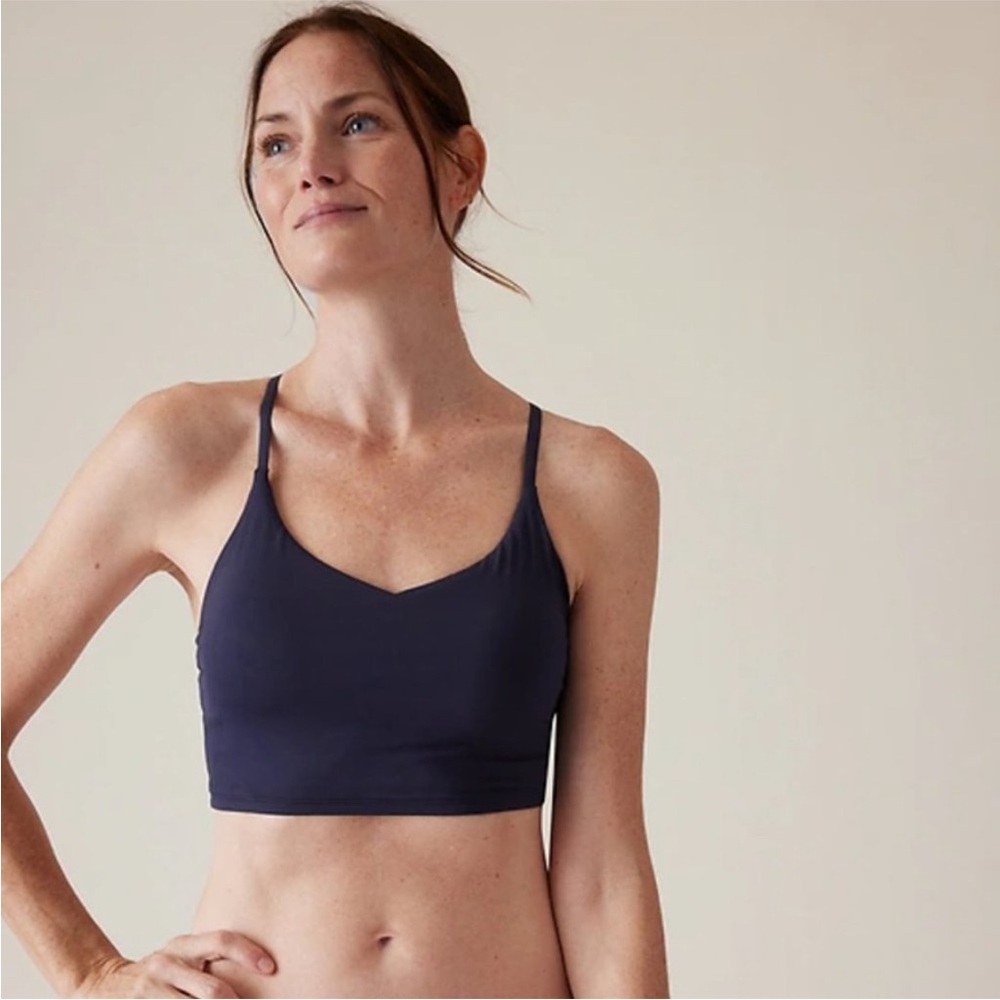NWT! Athleta Dress Blue Ventura Crop Bikini Top D-DD